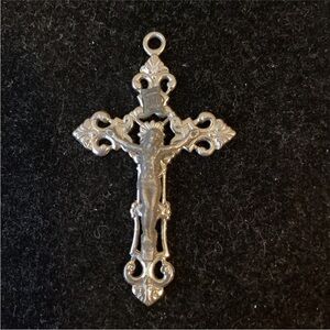Vintage Sterling Silver 925 Italy Cross Crucifix Pendant